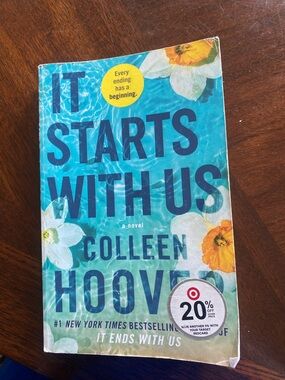 Colleen Hoover 'It Starts With Us' Paperback - Blue Floral Cover